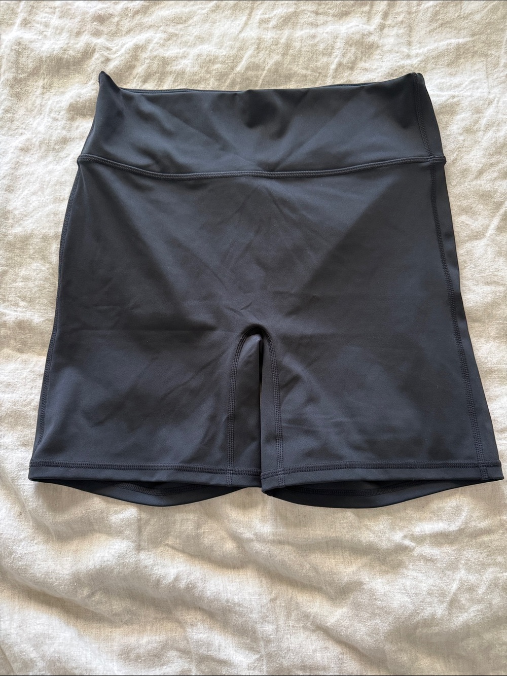 Women's Black High-Rise Bike Shorts